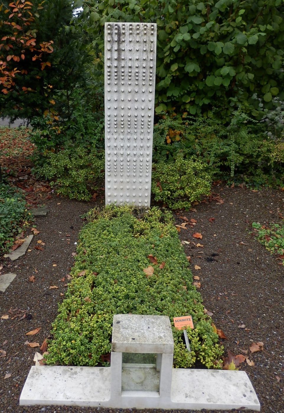 Grabstätte von Josef Krautkrämer auf Westfriedhof Köln